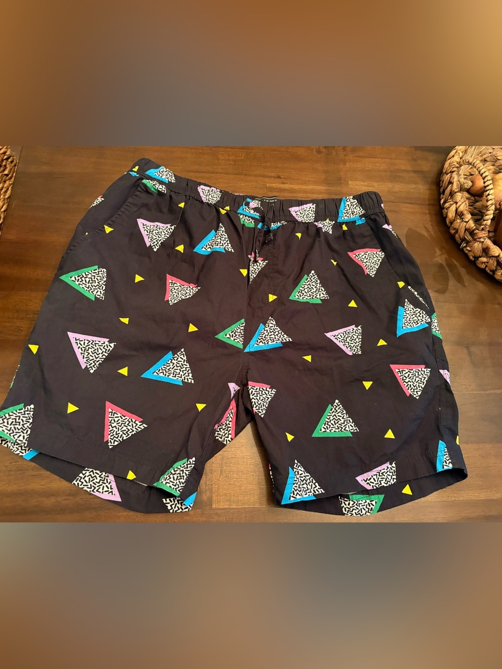 Men’s Massive Brand multicoloured 80’s Vibe Cotton shorts Trunks Size L
